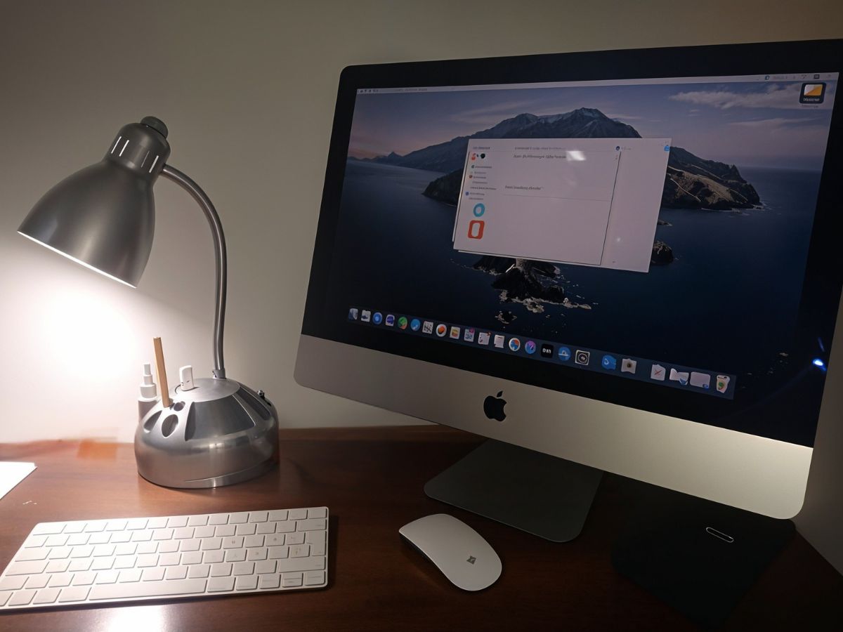 Descripción detallada de la imagen 2 (ej: equipo Apple en escritorio)